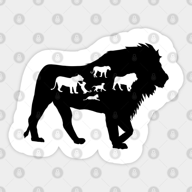 Lion Leader | father protector hero Husband | male lion Family protector Sticker by Katarinastudioshop